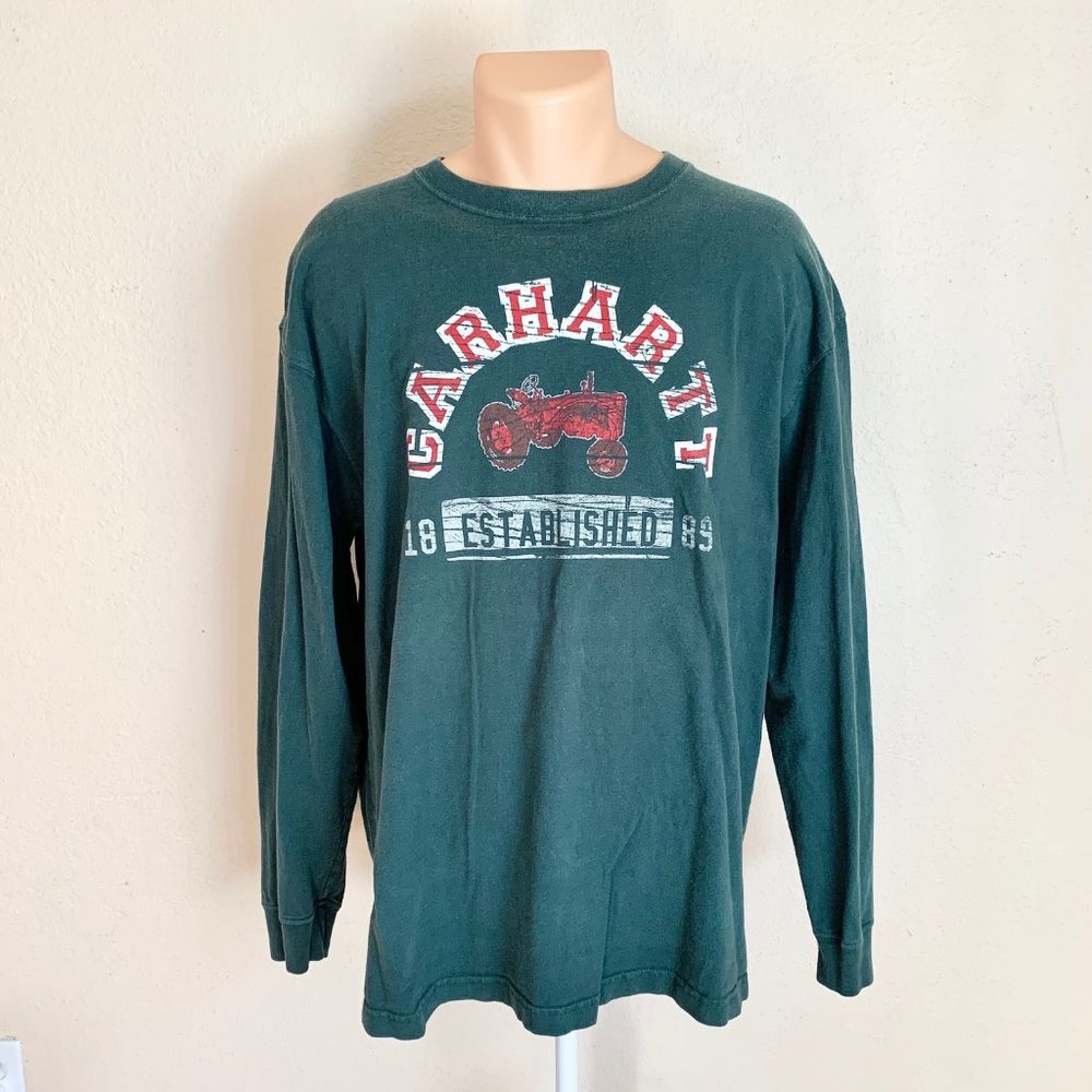 Carhartt Green Long Sleeve Tractor Graphic Shirt